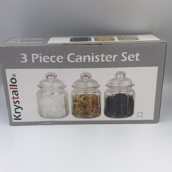 3 piece Canister Set with tops New in box - Picture 4 of 5